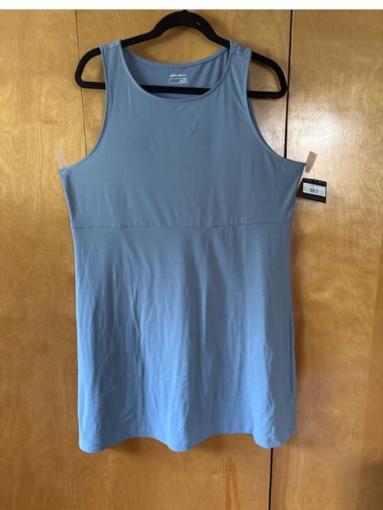 Eddie Bauer Dresses & Skirts - Eddie Bauer Aster Sleeveless Empire Waist Chambray Blue Athletic Casual Dress XL